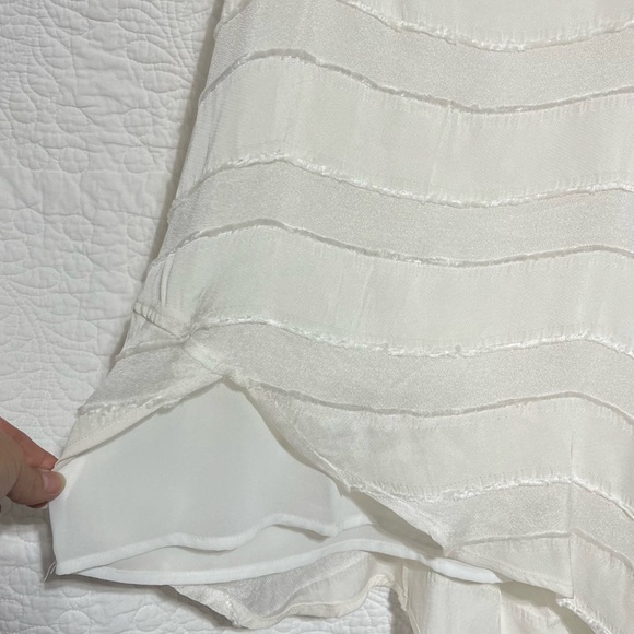 TROUVE Ivory Boho Tiered Fringe Flowy Tank Top, Size X-Small - #242 - Picture 12 of 14